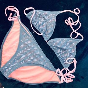 Target Bikini Gray & Peach